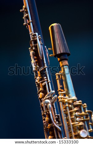 Clarinet Soprano Saxophone woodwind close up detail
