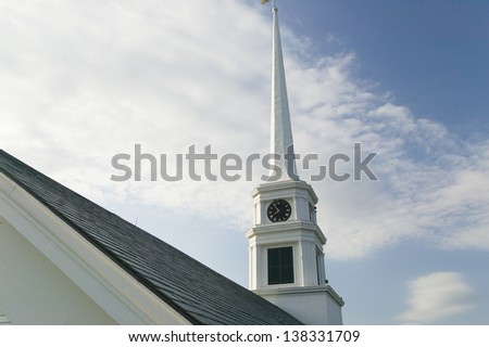 Stowe Community Church Steeple, Stowe, Vermont, USA