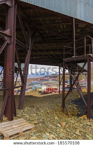 Old metal mining shed, Longyearbyena, Svalbard, Norway
