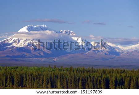 snowcovered mountains in the interior Alaska