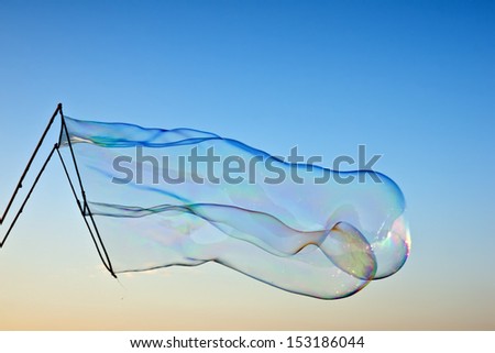 Giant soap bubble