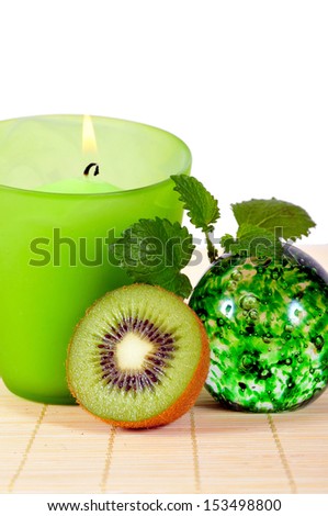 Wellness Spa candle green cosmetics