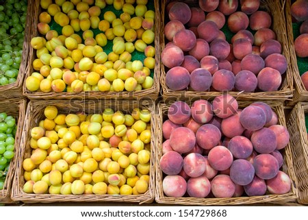 Plums and peaches