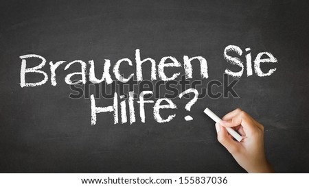 Do you need help (In German)