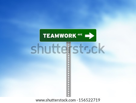 Teamwork Road Sign