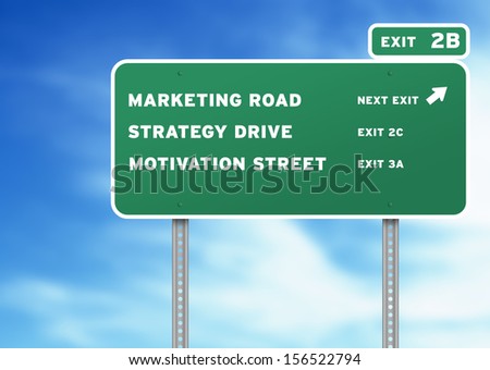 Green Highway Sign