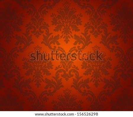Vintage floral background red