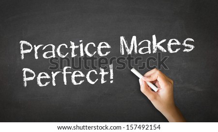 Practice Makes Perfect Chalk Illustration