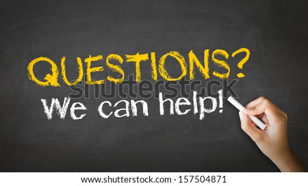 Questions, we can help Chalk Illustration