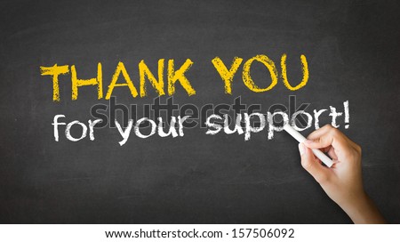 Thank you for your support Chalk Illustration