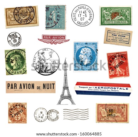 Postage Stamps And Labels From France