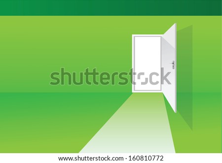 green room with door