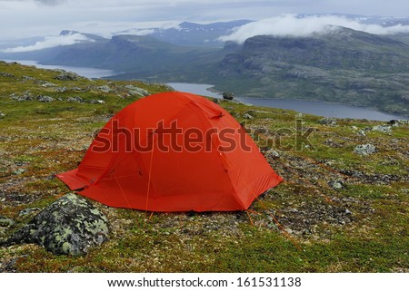 outdoor camping, swedish lapland