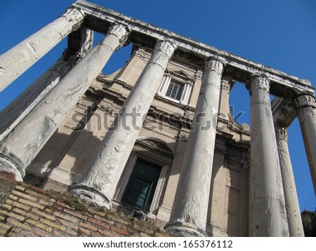 temple of antonius and faustina, rom, italy