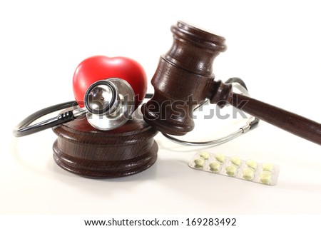 medical law with stethoscope