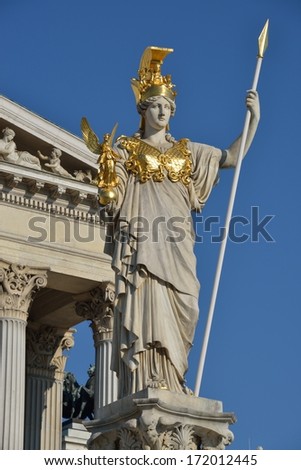 Pallas Athena before Parliament Vienna Austria
