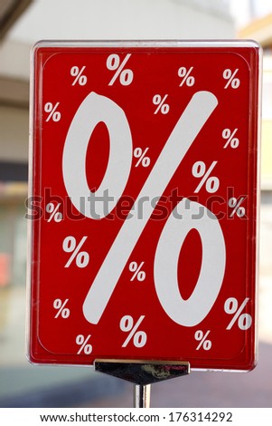 red sign percentage