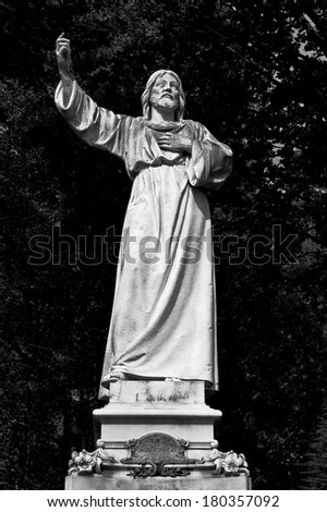Hamburg, Germany, Ohlsdorf Cemetery Jesus Statue