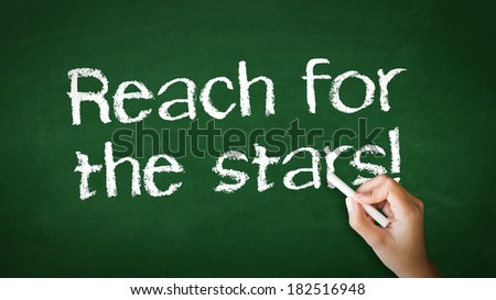 Reach for the stars Chalk Illustration
