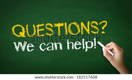 Questions, we can help Chalk Illustration