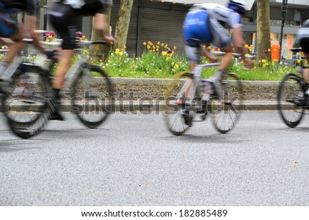 Bicycle race through the streets of Berlin