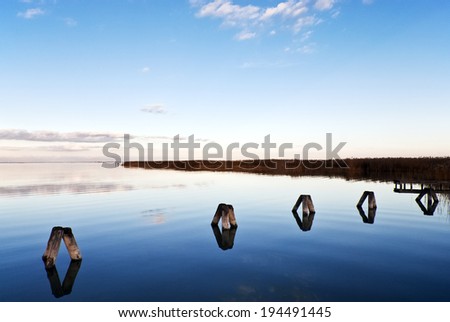 Peaceful scene at Lake Neusiedl, Austria