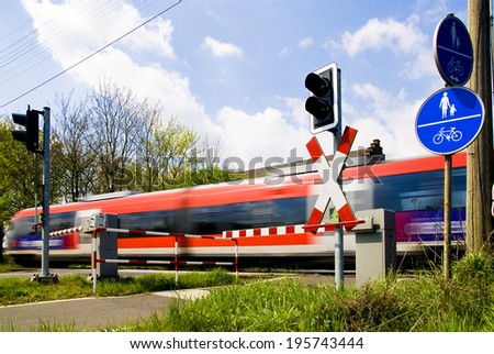 German railroad crossing
