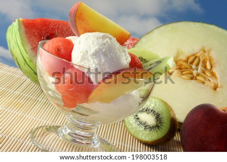 fruit ice cup