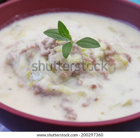 cheese and leek soup