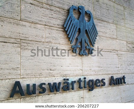 german ministry of foreign affairs, translation of the German words \
