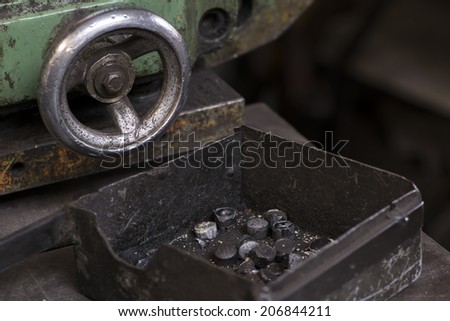 Detail of a Punching Machine in a Forge