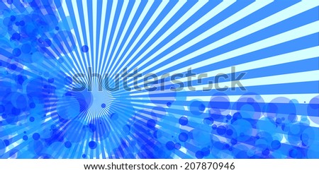 Blue and white background with blue bubbles