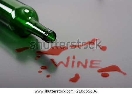bottle of wine with the word wine