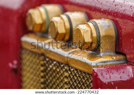 Brass screws on the cooler