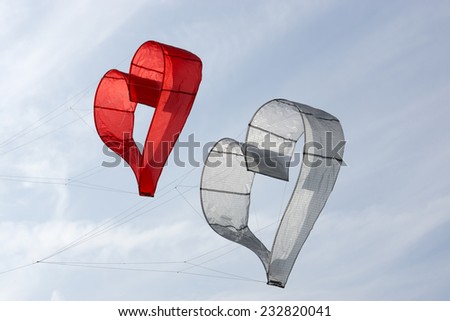 Heart Wind machine on an kite festival