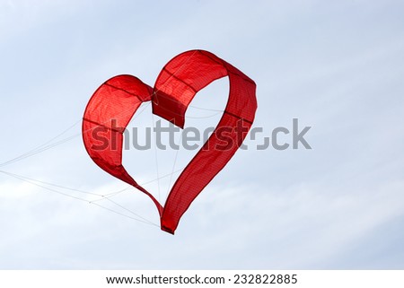 Heart Wind machine on an kite festival