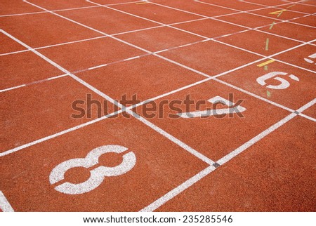 athletics tracks and numbers