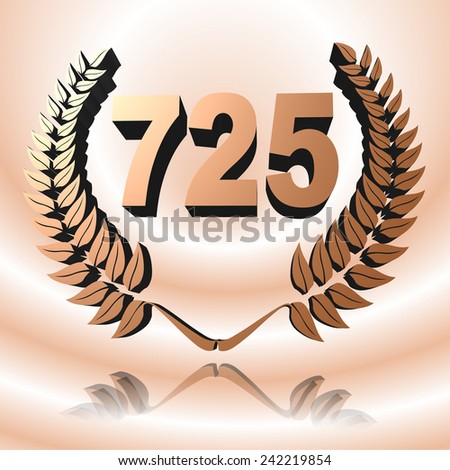 sign: jubilee ear with the number 725