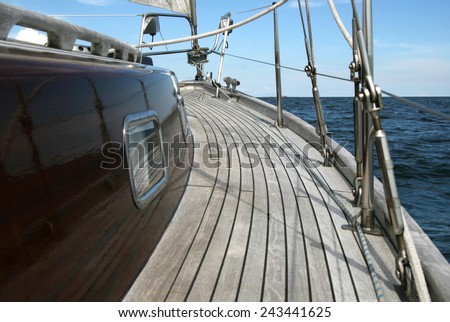 sailing boat - Teak deck