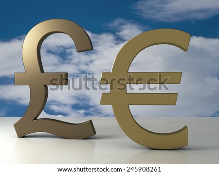 Pound and euro signs