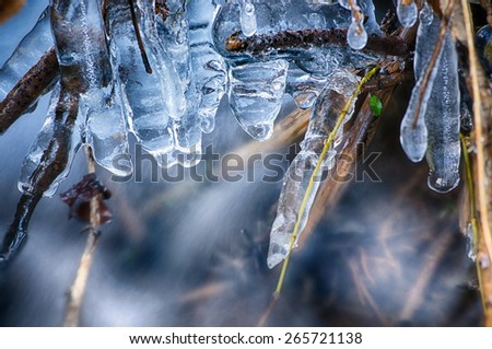 Icy winter creek