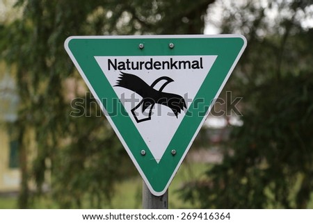natural monument - in german language