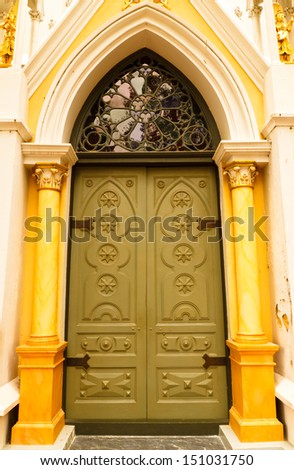 western style of big door