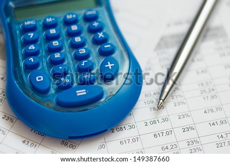 Business concept. Financial calculations.