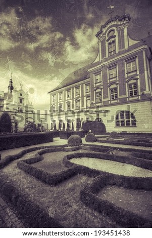 Wroclaw Baroque architecture style retro