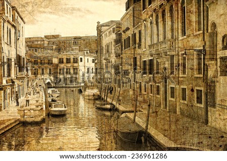 Venetian architecture in retro style