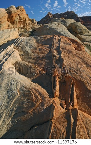 Rocky landscape Valley of Fire State Park, Nevada, USA