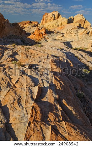Rocky desert landscape, Valley of Fire State Park, Nevada, USA