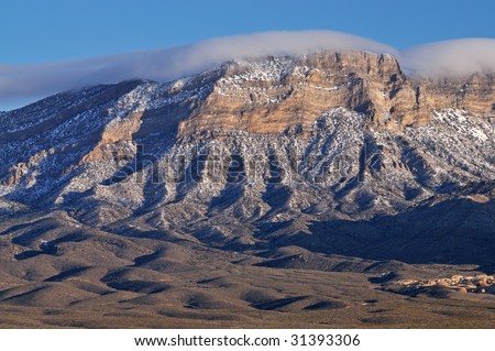 Winter landscape Wilson Cliffs, Red Rock Canyon, Las Vegas, Nevada, USA