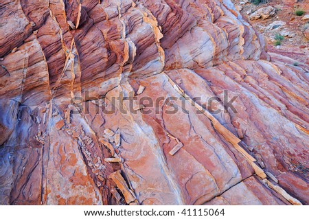 Rocky, desert landscape of rocky outcropping, Valley of Fire State Park, Nevada, USA